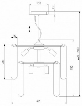 Подвесная люстра Eurosvet Claire 60170/8 золото в Покачах - pokachi.ok-mebel.com | фото 5