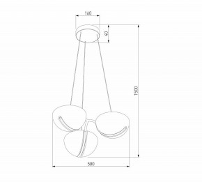 Подвесная люстра Eurosvet Emisfero 50083/3 LED золото в Покачах - pokachi.ok-mebel.com | фото 6