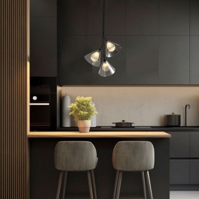 Подвесная люстра Eurosvet Enigma 70161/3 черный в Покачах - pokachi.ok-mebel.com | фото 3