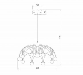 Подвесная люстра Eurosvet Ragno 90034/10 LED черный в Покачах - pokachi.ok-mebel.com | фото 5