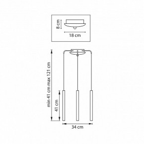 Подвесная люстра Lightstar Tubo L3T747247 в Покачах - pokachi.ok-mebel.com | фото 3