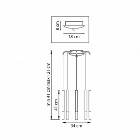 Подвесная люстра Lightstar Tubo L5T747133 в Покачах - pokachi.ok-mebel.com | фото 3