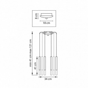 Подвесная люстра Lightstar Tubo L8T747133 в Покачах - pokachi.ok-mebel.com | фото 3