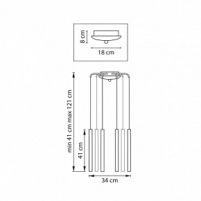 Подвесная люстра Lightstar Tubo L8T747247 в Покачах - pokachi.ok-mebel.com | фото 3