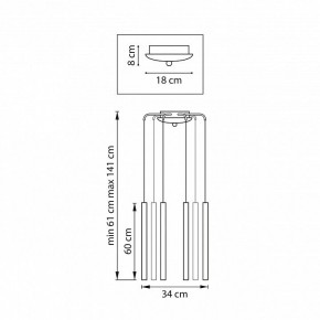 Подвесная люстра Lightstar Tubo L8T747347 в Покачах - pokachi.ok-mebel.com | фото 3