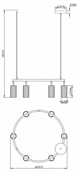 Подвесная люстра Moderli Cora V11601-6P в Покачах - pokachi.ok-mebel.com | фото 7