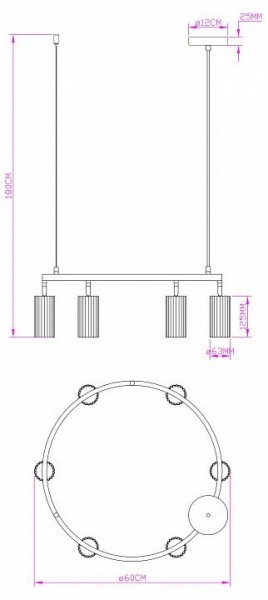 Подвесная люстра Moderli Cora V11603-6P в Покачах - pokachi.ok-mebel.com | фото 6