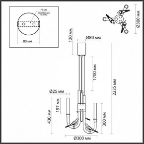 Подвесная люстра Odeon Light Lark 5431/6L в Покачах - pokachi.ok-mebel.com | фото 5