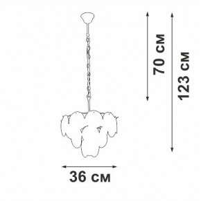 Подвесная люстра Vitaluce V5888 V5888-8/7 в Покачах - pokachi.ok-mebel.com | фото 3