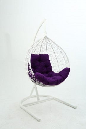 Подвесное кресло Бароло (белый/фиолетовый) в Покачах - pokachi.ok-mebel.com | фото
