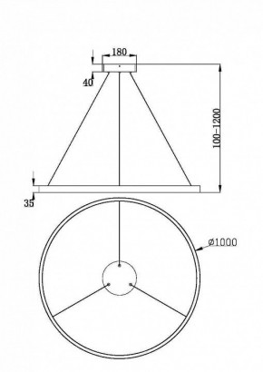 Подвесной светильник Maytoni Rim MOD058PL-L54BK в Покачах - pokachi.ok-mebel.com | фото 4