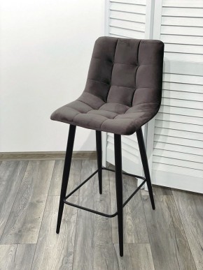 Полубарный стул CHILLI-QB графит #14, велюр / черный каркас (H=66cm) М-City в Покачах - pokachi.ok-mebel.com | фото 2