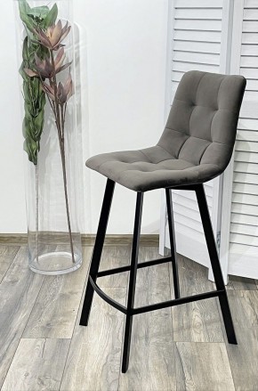 Полубарный стул CHILLI-QB SQUARE графит #14, велюр / черный каркас (H=66cm) М-City в Покачах - pokachi.ok-mebel.com | фото 2