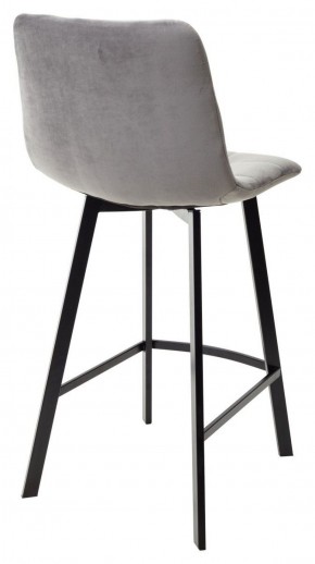Полубарный стул CHILLI-QB SQUARE светло-серый #26, велюр / черный каркас (H=66cm) М-City в Покачах - pokachi.ok-mebel.com | фото 4