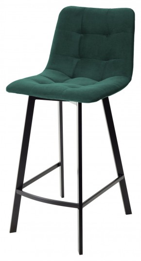 Полубарный стул CHILLI-QB SQUARE зеленый #19, велюр / черный каркас (H=66cm) М-City в Покачах - pokachi.ok-mebel.com | фото 1