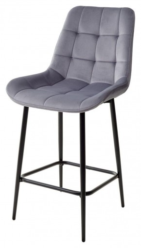 Полубарный стул ХОФМАН, цвет H-14 Серый, велюр / черный каркас H=63cm М-City в Покачах - pokachi.ok-mebel.com | фото 1
