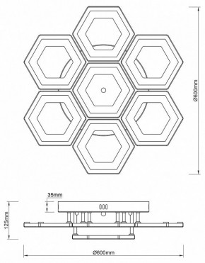 Потолочная люстра Escada Hexagon 10204/7LED в Покачах - pokachi.ok-mebel.com | фото 7
