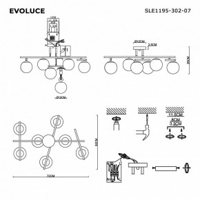 Потолочная люстра EVOLUCE SIERRA SLE1195-302-07 в Покачах - pokachi.ok-mebel.com | фото 7