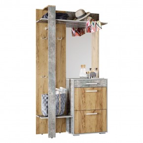 Прихожая Кензо (крафт/бетон) вешалка+шкаф в Покачах - pokachi.ok-mebel.com | фото 2