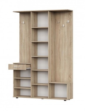 Прихожая ПР 1 (Дуб Сонома/Белый) в Покачах - pokachi.ok-mebel.com | фото 2