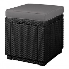 Пуфик Куб с подушкой (Cube with cushion) графит - прохладный серый в Покачах - pokachi.ok-mebel.com | фото 1