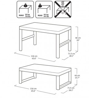 Раскладной стол Лион с регулируемой высотой столешницы (Lyon rattan table) графит (h400/650) в Покачах - pokachi.ok-mebel.com | фото 3