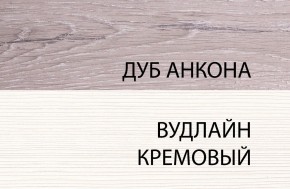 Шкаф 1D, OLIVIA, цвет вудлайн крем/дуб анкона в Покачах - pokachi.ok-mebel.com | фото 3