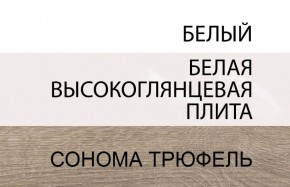 Шкаф 2D/TYP 20A, LINATE ,цвет белый/сонома трюфель в Покачах - pokachi.ok-mebel.com | фото 4