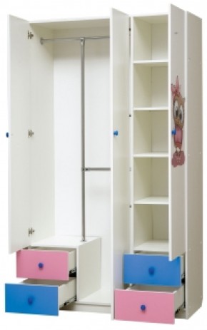Шкаф 3-х дверный с ящиками и фотопечатью Совята 3.1 (1200) в Покачах - pokachi.ok-mebel.com | фото 2