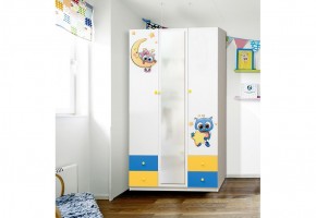 Шкаф 3-х дверный с ящиками и фотопечатью Совята 3.2 (1200) в Покачах - pokachi.ok-mebel.com | фото