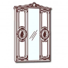 Шкаф 3-х дверный с зеркалами (01.143) Роза (беж) в Покачах - pokachi.ok-mebel.com | фото