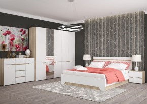 Шкаф 3-х створчатый АНТАЛИЯ (Сонома/Белый софт) в Покачах - pokachi.ok-mebel.com | фото 3