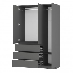 Шкаф 3-х створчатый Симпл ШК-08 (графит) в Покачах - pokachi.ok-mebel.com | фото 2