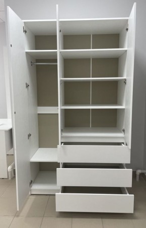 Шкаф 3-ств. с 3 ящиками "Бьянко" в Покачах - pokachi.ok-mebel.com | фото 2