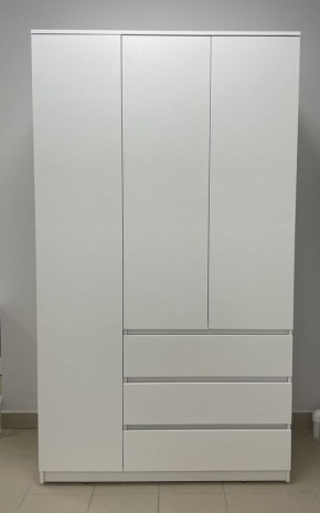 Шкаф 3-ств. с 3 ящиками "Бьянко" в Покачах - pokachi.ok-mebel.com | фото 3