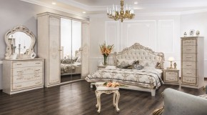 Шкаф 4-х створчатый (2+2) с Зеркалом Патрисия (крем) в Покачах - pokachi.ok-mebel.com | фото 3
