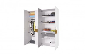 Шкаф 4-х створчатый Милана (Белый/Сосна Гранд) в Покачах - pokachi.ok-mebel.com | фото 2