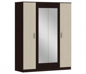 Шкаф 4х дверный с зеркалами Уют СБ-2750/1.Н (Венге/Паллада) в Покачах - pokachi.ok-mebel.com | фото