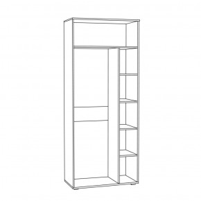 Шкаф для одежды 1751 Бьянка в Покачах - pokachi.ok-mebel.com | фото 2