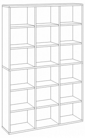 Шкаф книжный Домино СУ(ш3в2)+6ФГ в Покачах - pokachi.ok-mebel.com | фото 2