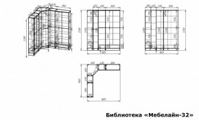 Шкаф книжный Мебелайн-32 в Покачах - pokachi.ok-mebel.com | фото 3