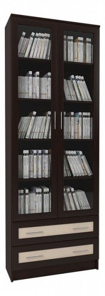 Шкаф книжный Мебелайн-35 в Покачах - pokachi.ok-mebel.com | фото