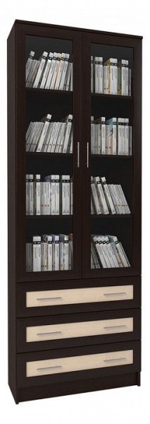 Шкаф книжный Мебелайн-51 в Покачах - pokachi.ok-mebel.com | фото