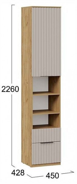Шкаф комбинированный Хилтон Исп. 2 в Покачах - pokachi.ok-mebel.com | фото 4