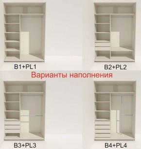 Шкаф-купе 1400 серии SOFT D6+D4+B2+PL2 (2 ящика+1штанга+1 полка) профиль «Капучино» в Покачах - pokachi.ok-mebel.com | фото 7