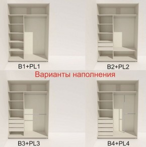 Шкаф-купе 1400 серии SOFT D8+D2+B2+PL4 (2 ящика+F обр.штанга) профиль «Капучино» в Покачах - pokachi.ok-mebel.com | фото 4