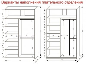 Шкаф-купе 1400 серии SOFT D8+D2+B2+PL4 (2 ящика+F обр.штанга) профиль «Капучино» в Покачах - pokachi.ok-mebel.com | фото 5