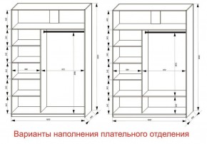 Шкаф-купе 1600 серии SOFT D1+D3+B2+PL1 (2 ящика+1штанга) профиль «Графит» в Покачах - pokachi.ok-mebel.com | фото 6