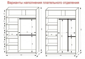 Шкаф-купе 1600 серии SOFT D1+D3+B2+PL1 (2 ящика+1штанга) профиль «Графит» в Покачах - pokachi.ok-mebel.com | фото 7