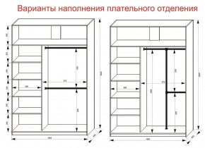 Шкаф-купе 1600 серии SOFT D6+D6+B2+PL3 (2 ящика+2штанги) профиль «Капучино» в Покачах - pokachi.ok-mebel.com | фото 7